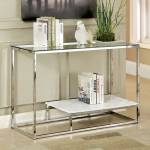 VENDI SOFA TABLE WHITE & CHROME
